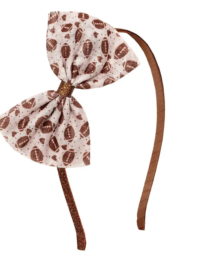 Football Print Tulle Headband