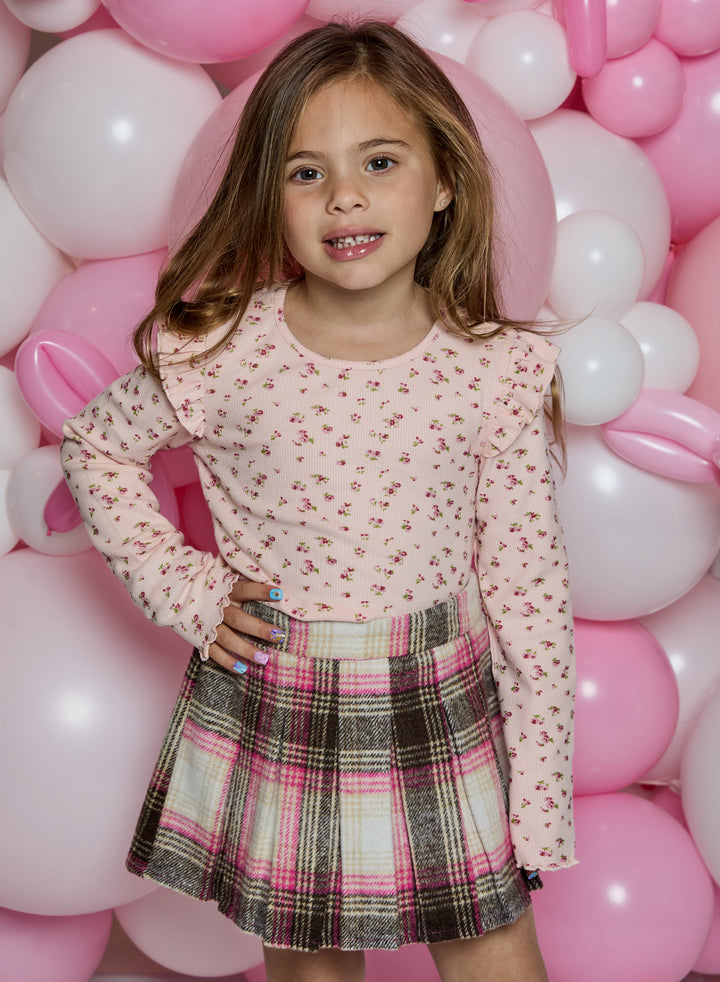 DHK Multicolored Plaid Skort