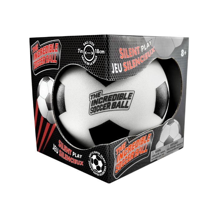 Incredible Group silent soccer ball in retail box