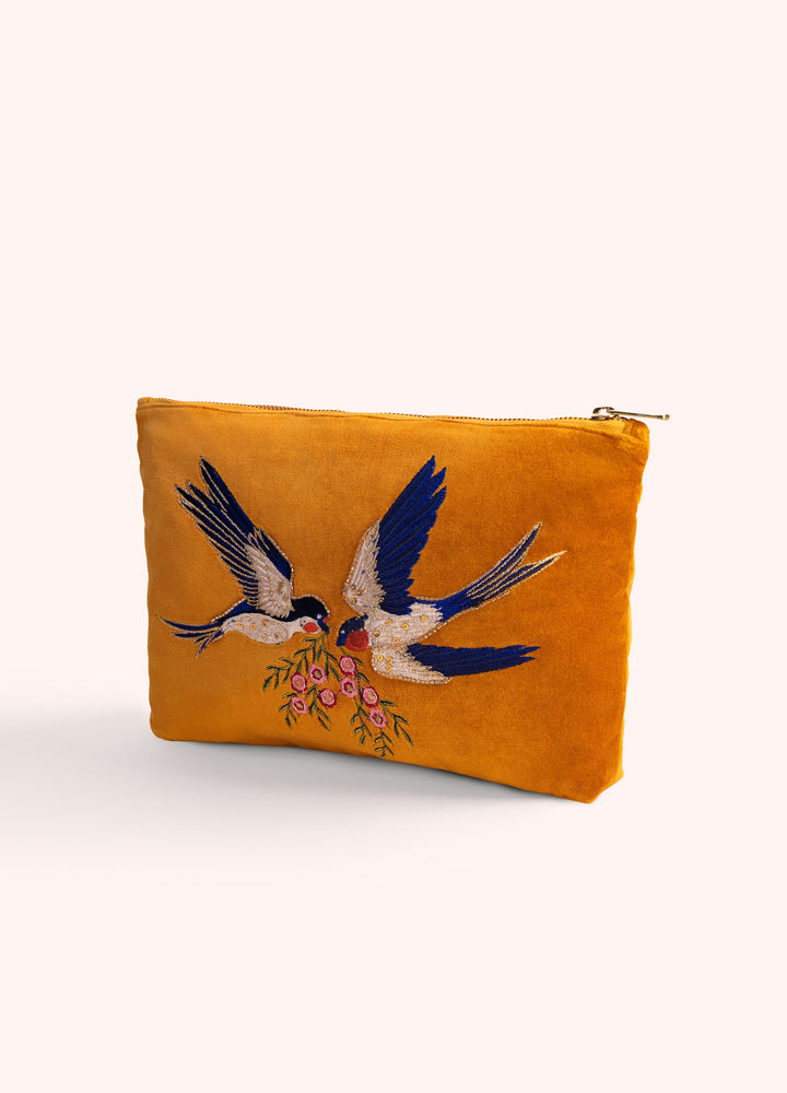 Powder Swallow Zip Pouch - product view 1