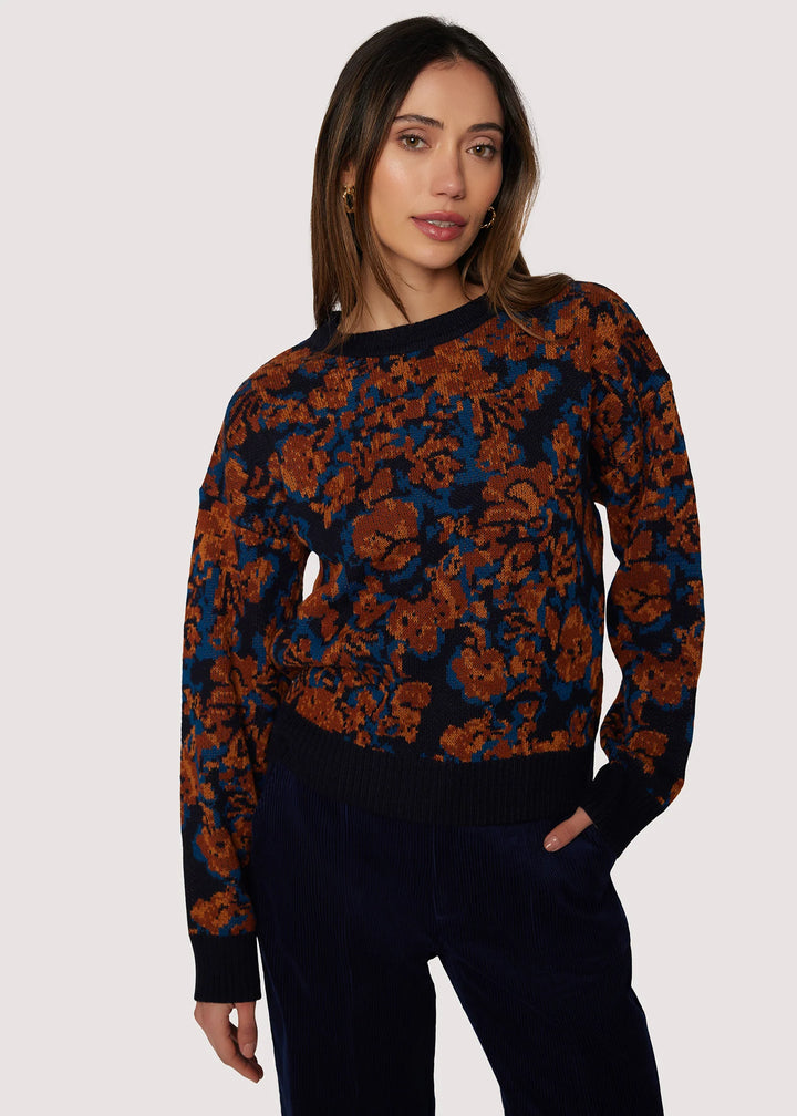 Autumnal Sonata Sweater in Blue & Gold