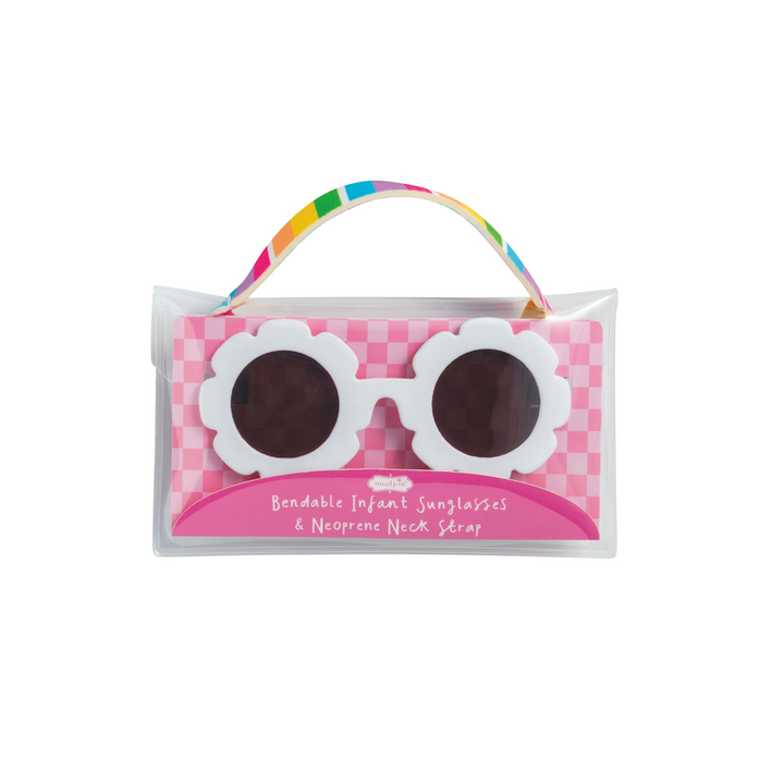 White Flower Girl Bendable Baby Sunglasses