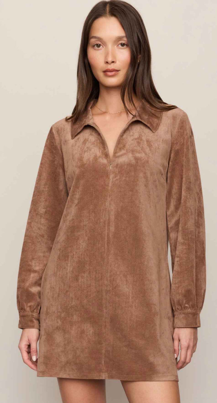 ZSU Connie Mini Dress in Walnut