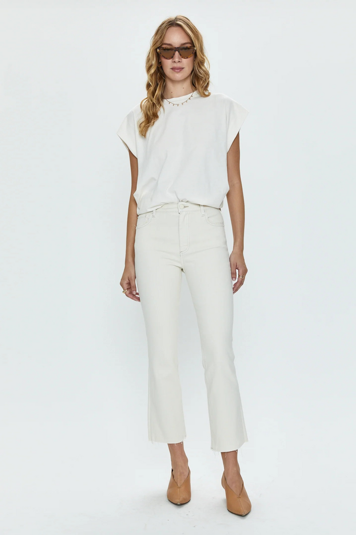 Lennon High Rise Boot Cut in Sand