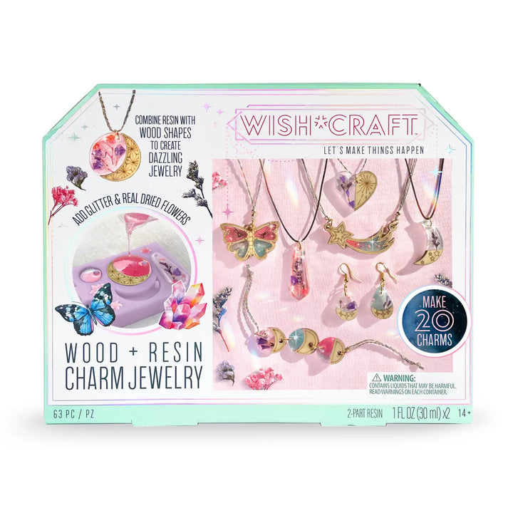 Wood & Resin Charm Jewlery Set