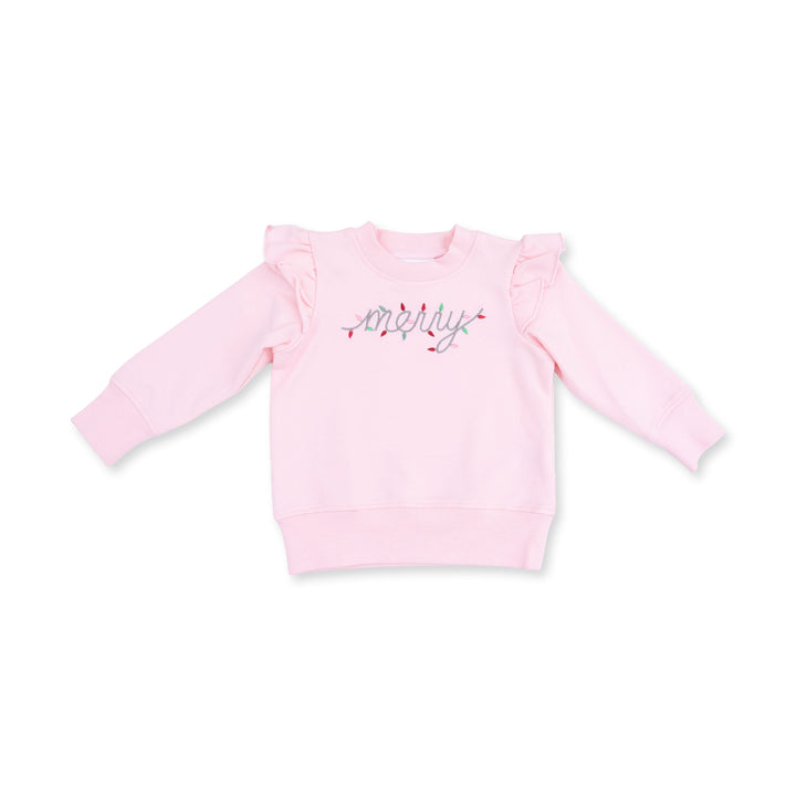 Angel Dear Christmas Lights Merry Ruffle Sweatshirt - 1