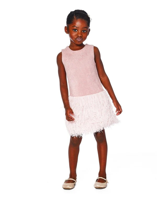 DPD Blush Pink Fringe Bottom Dress