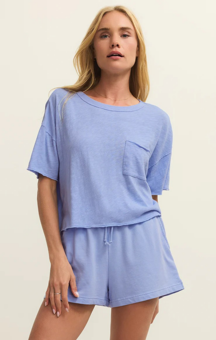 Everyday Pocket Tee in Barcelona Blue
