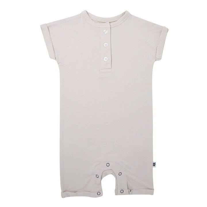 SWB Button Romper in Pumice