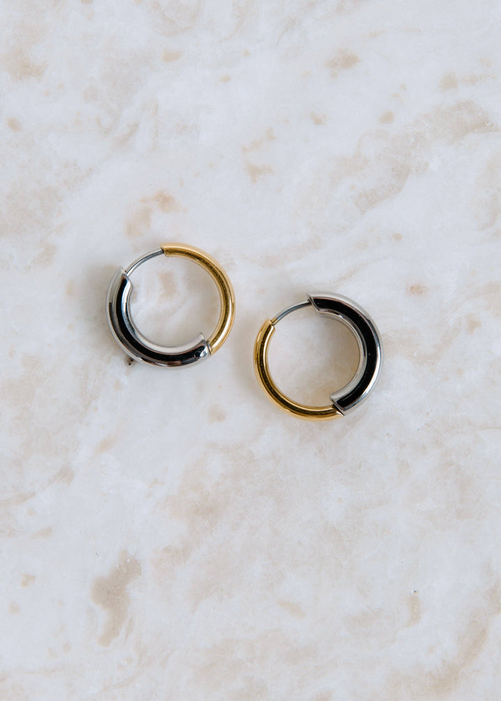 Lila Intermix Hoop: Mixed Metal