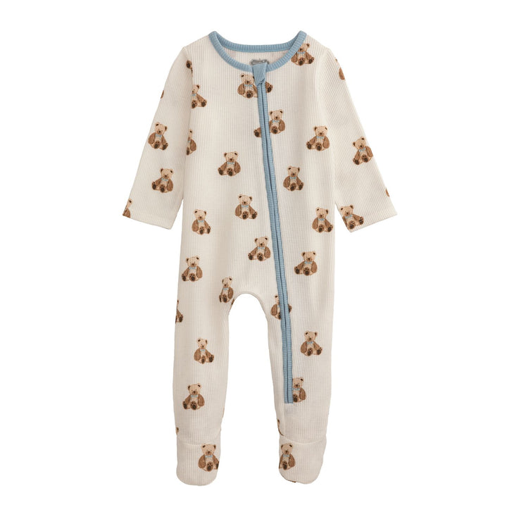 Teddy Bear Waffle Print Sleeper