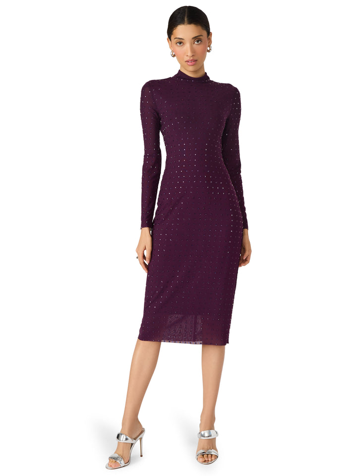 Kristi Mesh Midi Dress In Beat