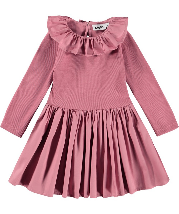 Crystala Pink Ruffle Dress