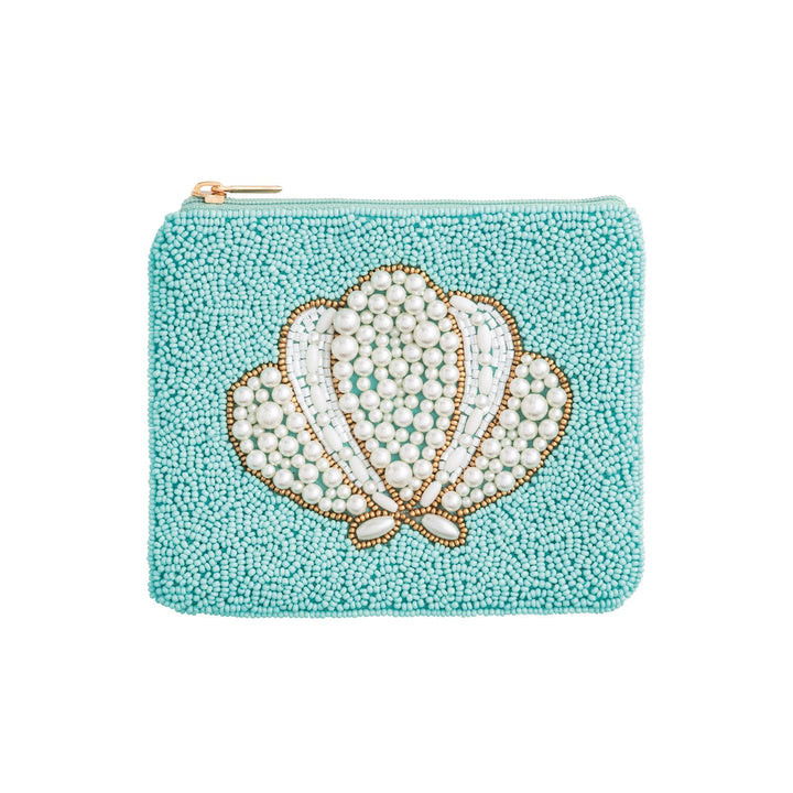 Blue Seashell Coastal Beaded Case