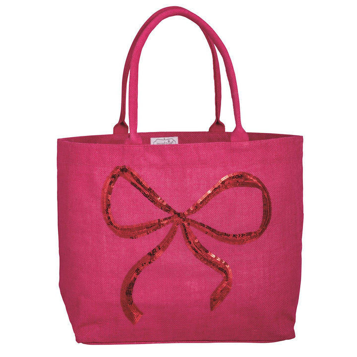 Holiday Bow Sparkle Tote