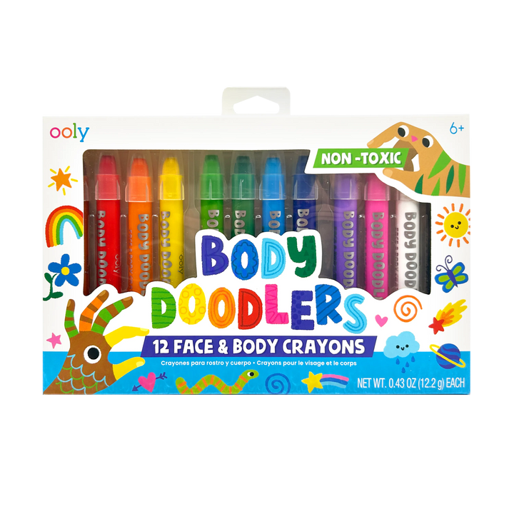 Body Doodlers Face and Body Crayons - Set of 12