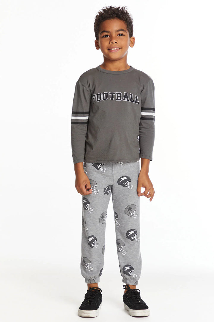 Grey Football Helmets Sweatpants