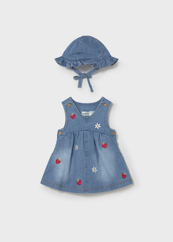 Denim Strawberry Daisy Dress 1816
