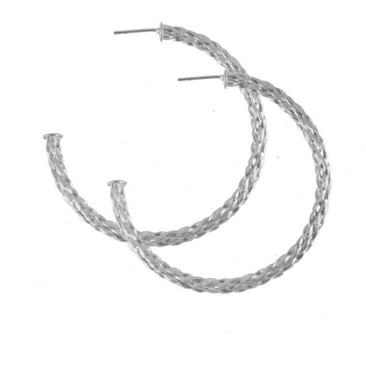 Karel Hoops in Rhodium Plated