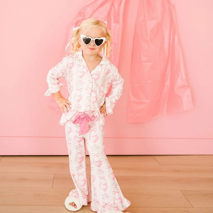 Heart & Floral Pajama Set Kids
