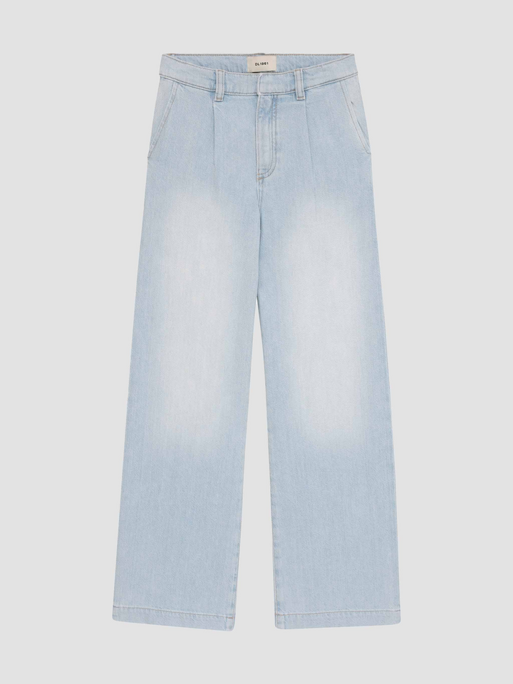 DLJ Lily Wide Leg Pleated Jeans in Poolside
