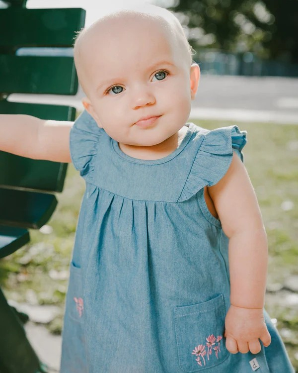DPD Baby Denim Dress & Bloomer Set