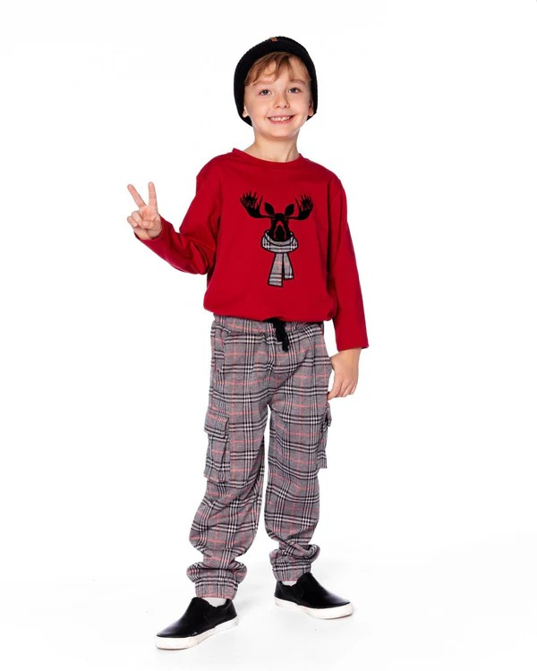 DPD Plaid Cargo Pant Gray and Black — alternate view 2