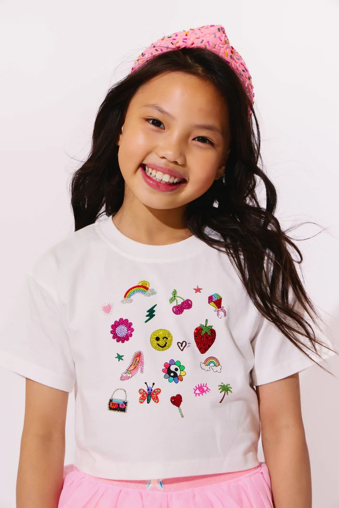 Sparkel Doddle White Tee Dress