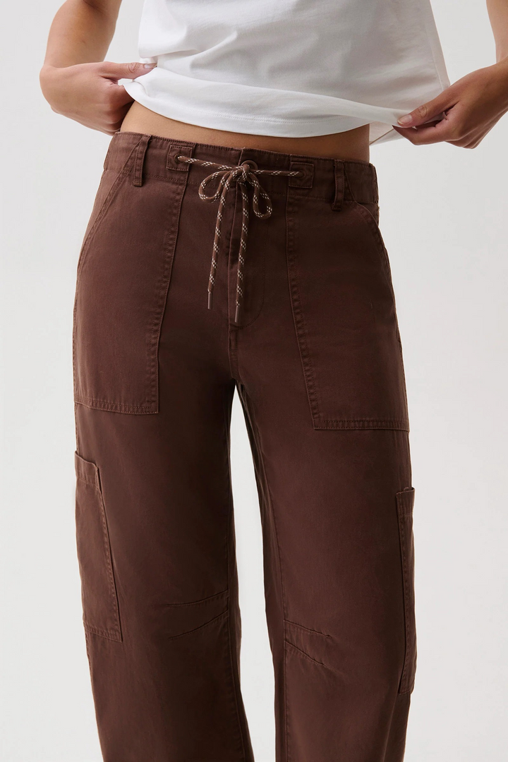 Sabrina Curved Utility Pant in Chocolate Lindt