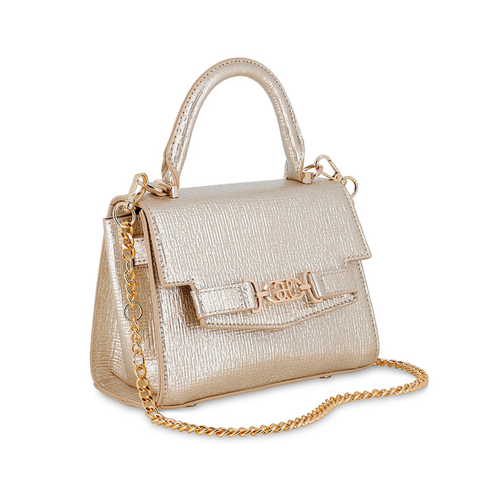 Golden Shiny Textured Purse
