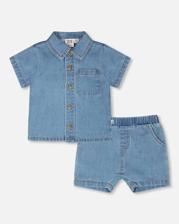 DPD Light Blue Chambray Demin Set Boy