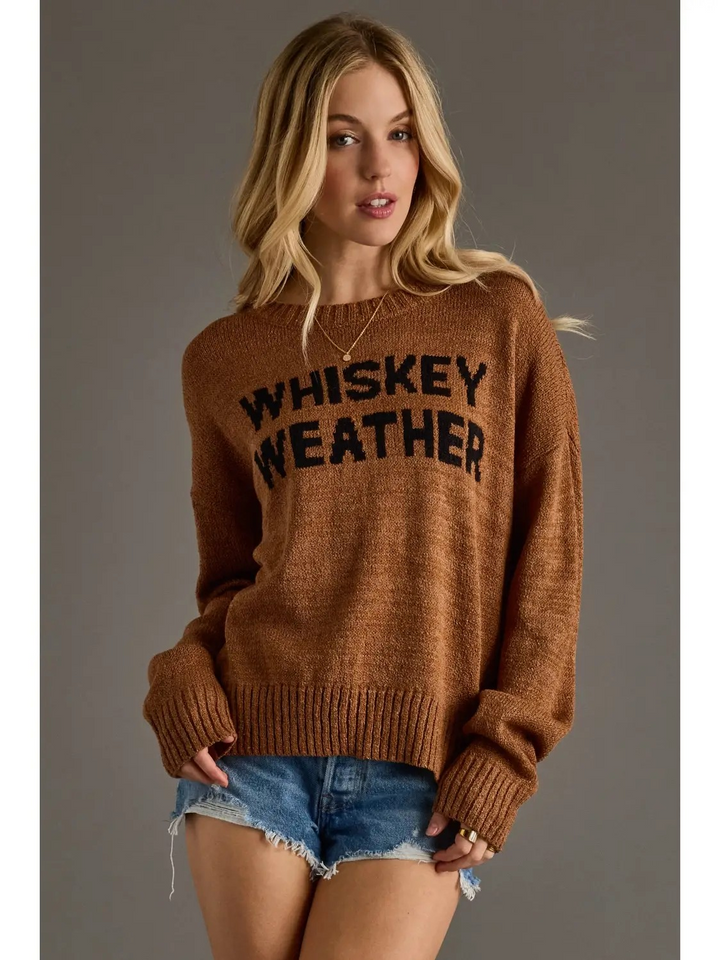 Whiskey Weather Sweater in Brown