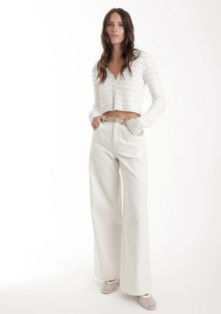 Anna Studded Cardigan Cream