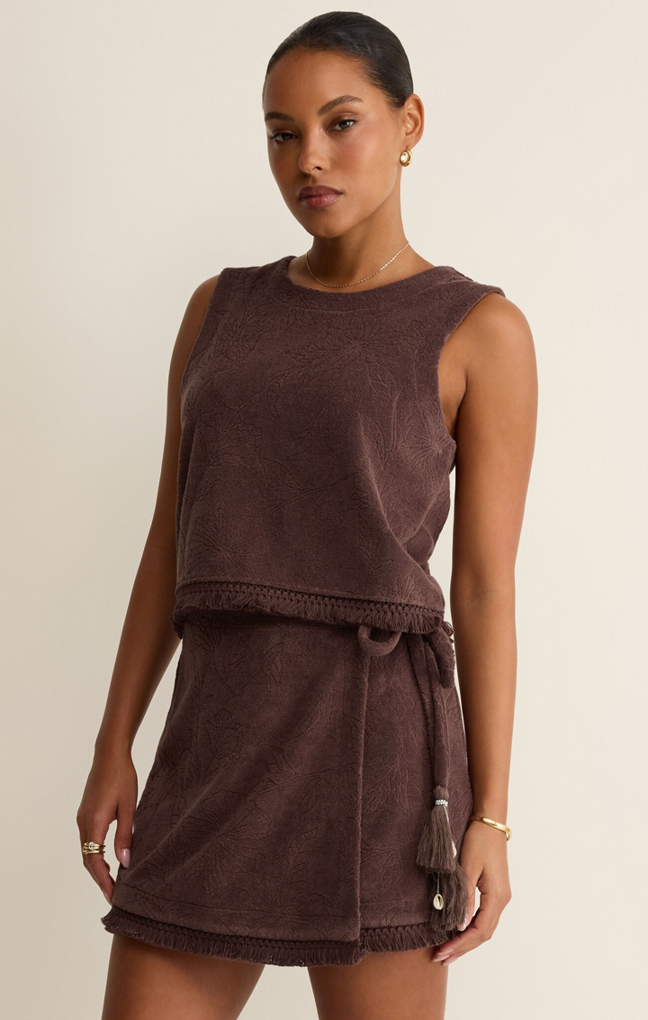 Canopy Wrap Skirt in Chocolate Cherry — alternate view 2