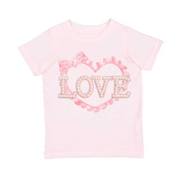 Pink Rose Heart Love Tee Shirt