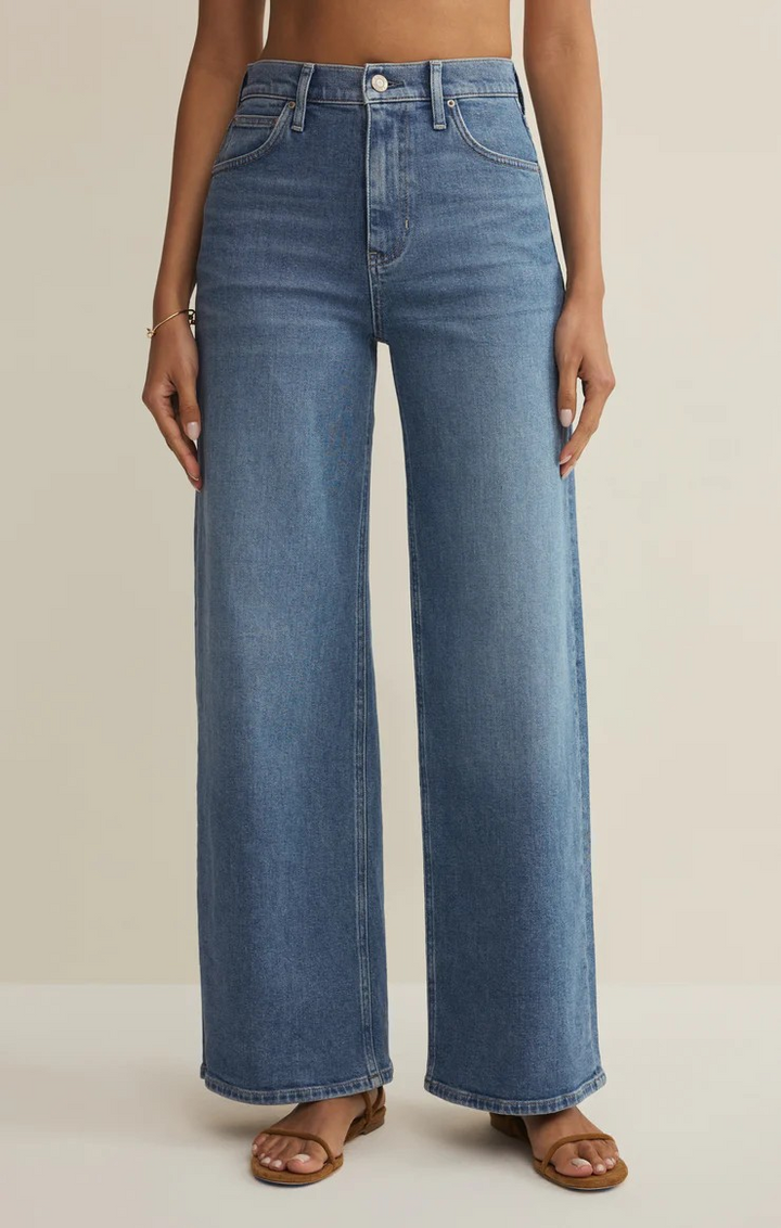 Nova High Rise Wide Leg Denim in Fresca
