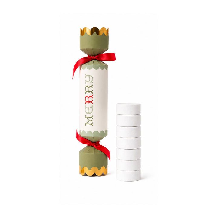 Musee Winter Woods & Cashmere Shower Steamer Popper — product and gift packaging