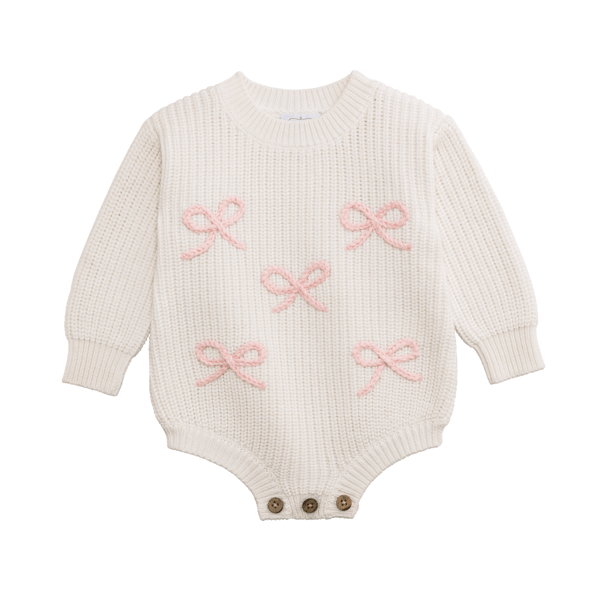 Bow Chainstitch Sweater Bubble