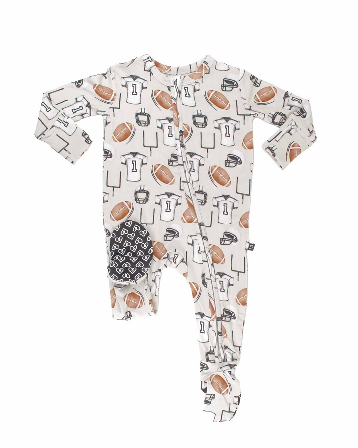 Brady Football Zippered Footie