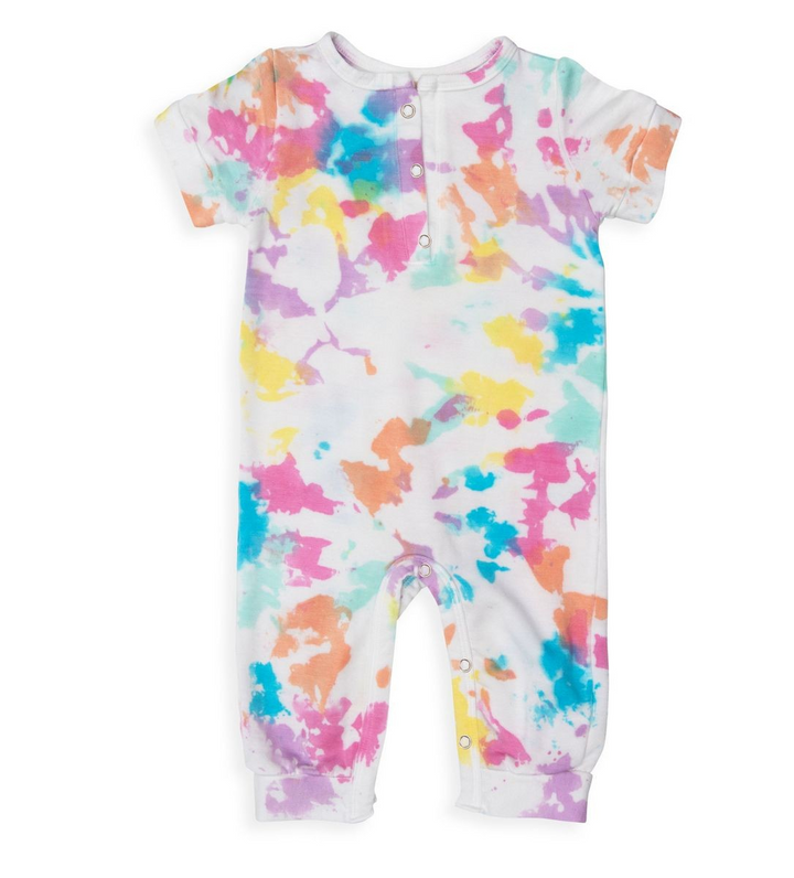 Road Tie Dye Romper in Multi Color Rosette