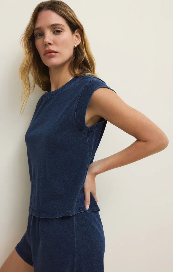 Camino Cotton Jersey Denim Top