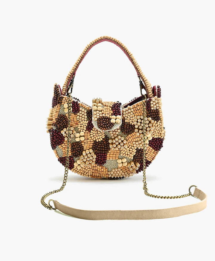 AMB Maplewood Beaded Mosaic Shoulder Bag