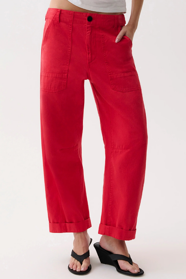 Tori Utility Pant in Negroni Red
