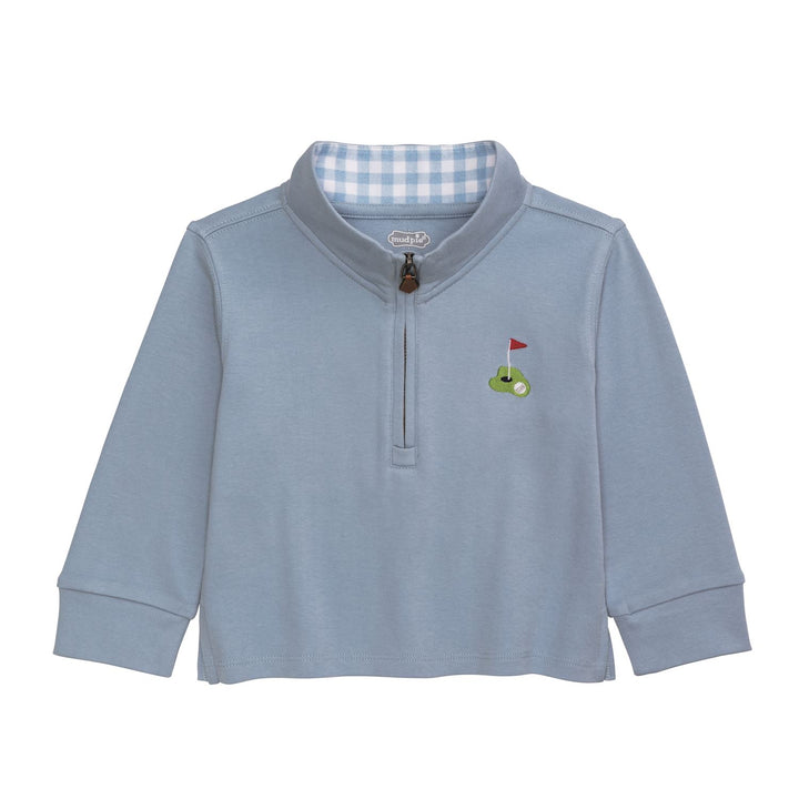 Golf Quarter Zip in Light Blue