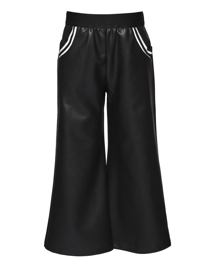 Wide Leg Faux Leather Pant