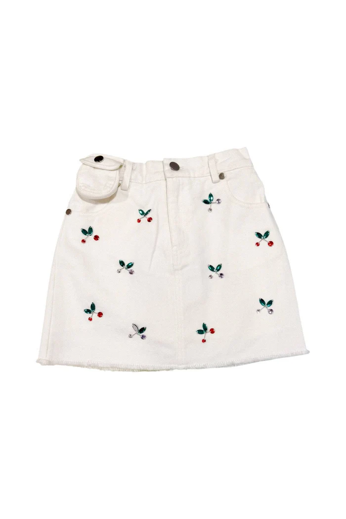 Cherry on Top Skirt in White