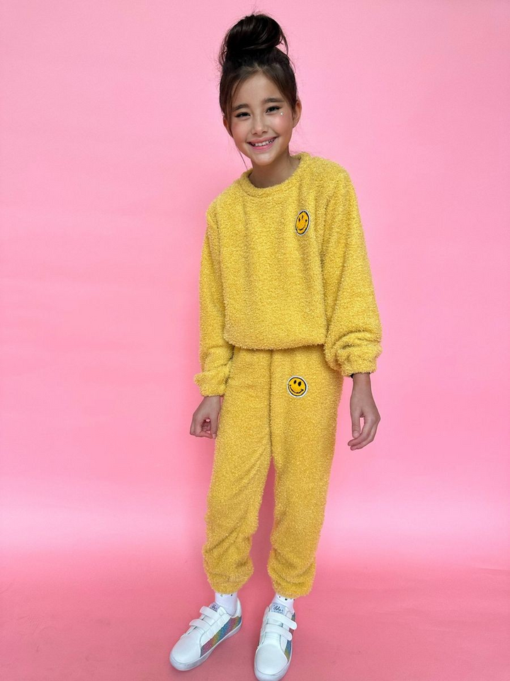 Sunshine Smile Fuzzy Set in Yellow