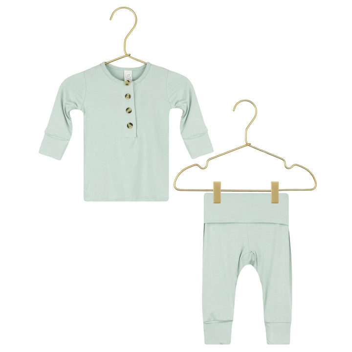 Lou Lou and Company Joey Top and Bottom Set in seafoam green