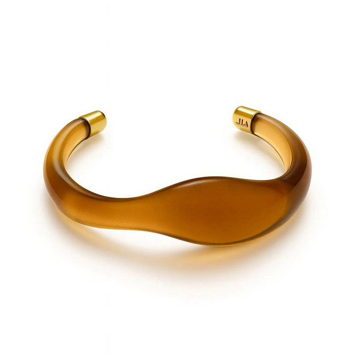 Curve Resin Cuff Bracelet Amber