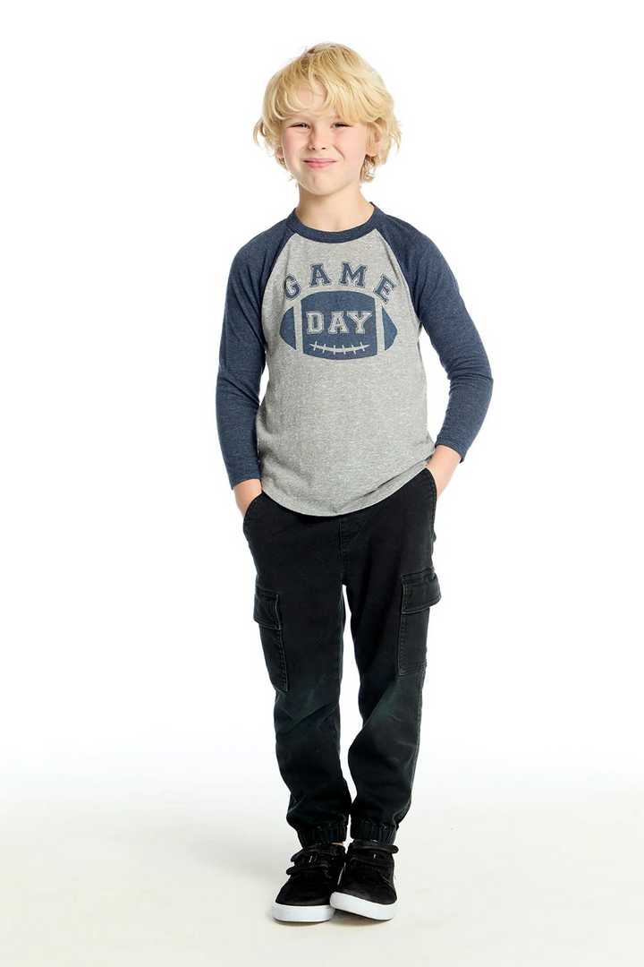 Game Day Navy and Grey Tee